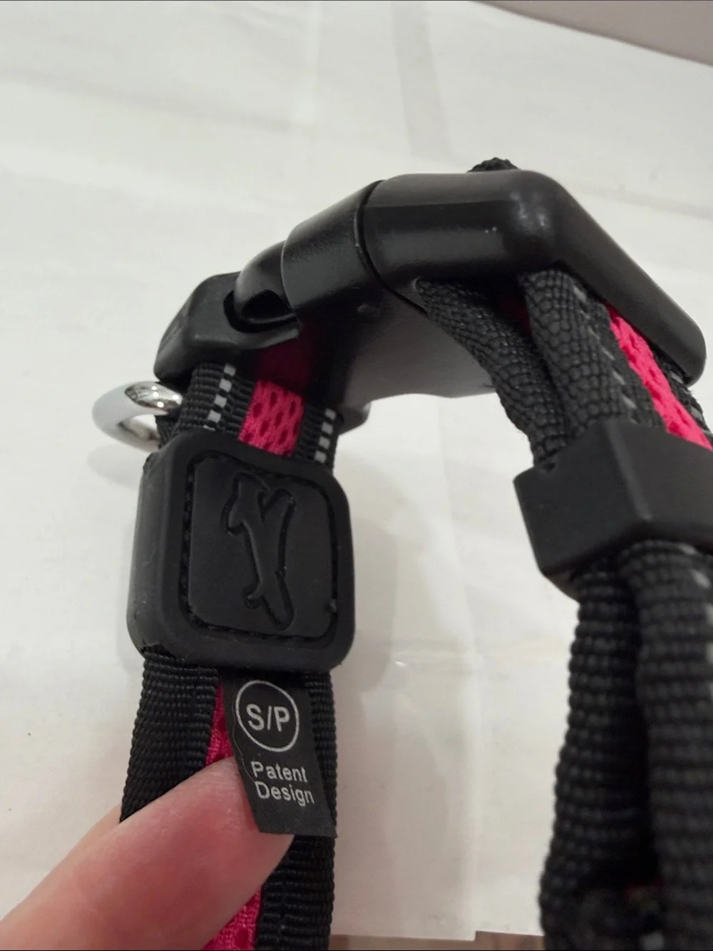 Small Pink and Black Dog Collar